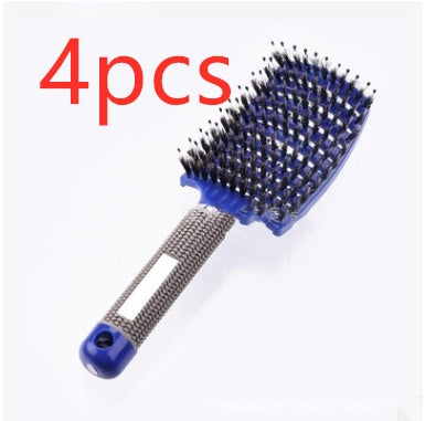 Hairbrush Anti Kit Brushy Women Detangler Hair Brush Bristle Nylon Scalp Massage  Teaser Hair Brush Comb