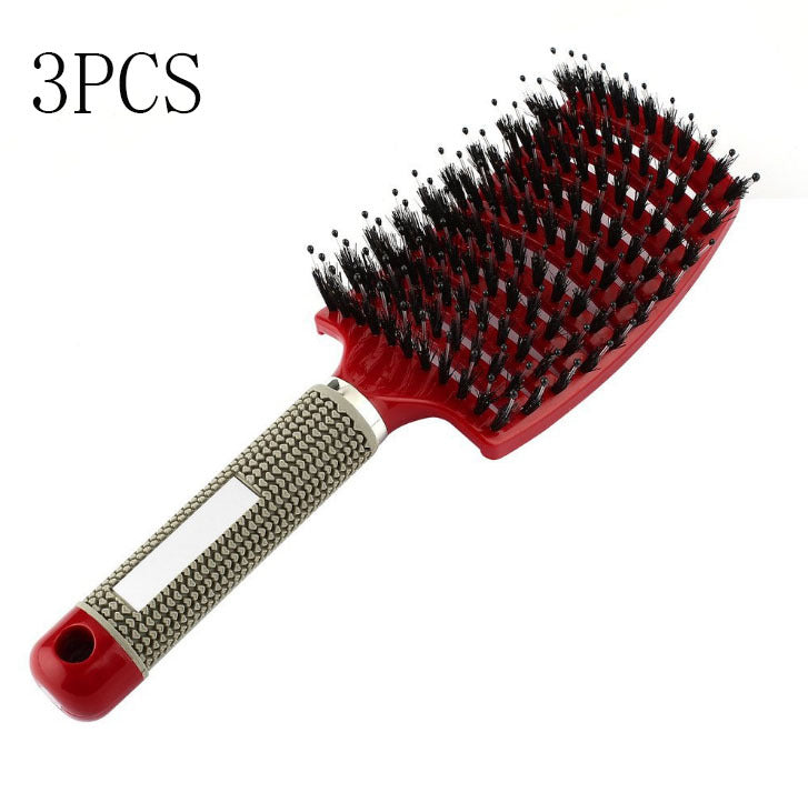 Hairbrush Anti Kit Brushy Women Detangler Hair Brush Bristle Nylon Scalp Massage  Teaser Hair Brush Comb