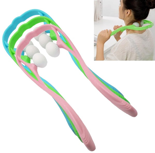 Plastic Pressure Point Therapy Neck Massageador Relieve Hand Roller Neck Massager For Neck Shoulder Trigger Point