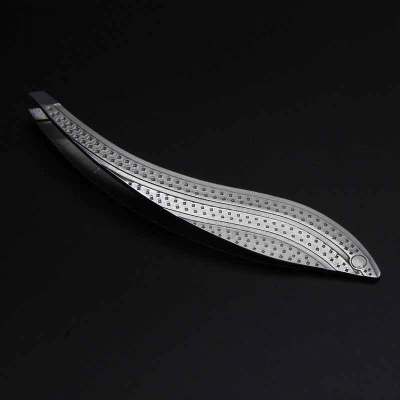 Stainless steel eyebrow shaping knife tool for men and women