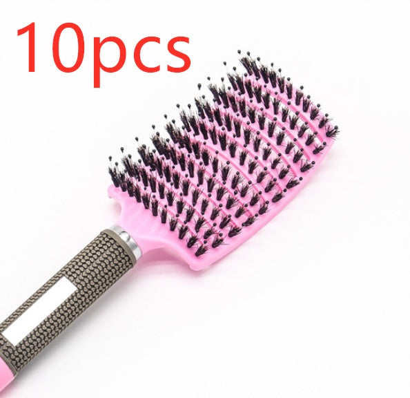 Hairbrush Anti Kit Brushy Women Detangler Hair Brush Bristle Nylon Scalp Massage  Teaser Hair Brush Comb