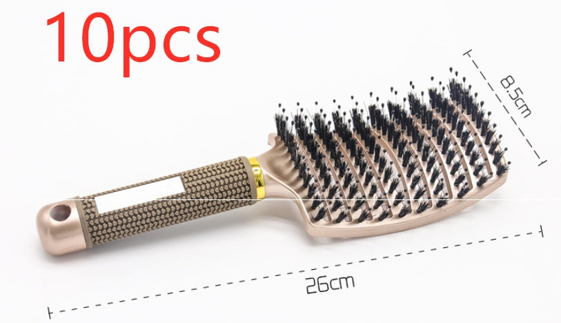 Hairbrush Anti Kit Brushy Women Detangler Hair Brush Bristle Nylon Scalp Massage  Teaser Hair Brush Comb