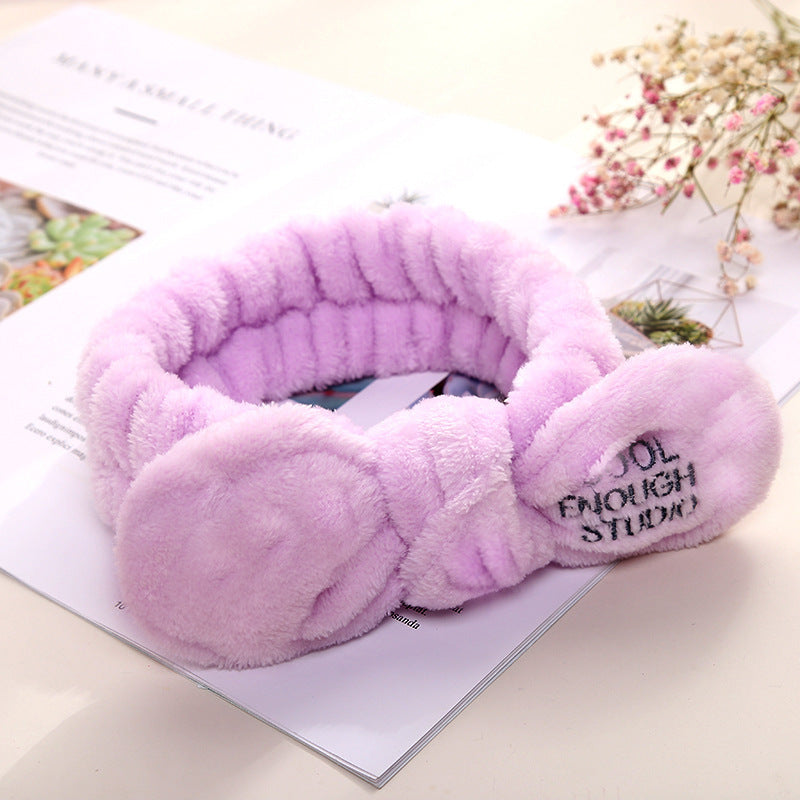 Cute Korean Style Plush Bow Hairband Women