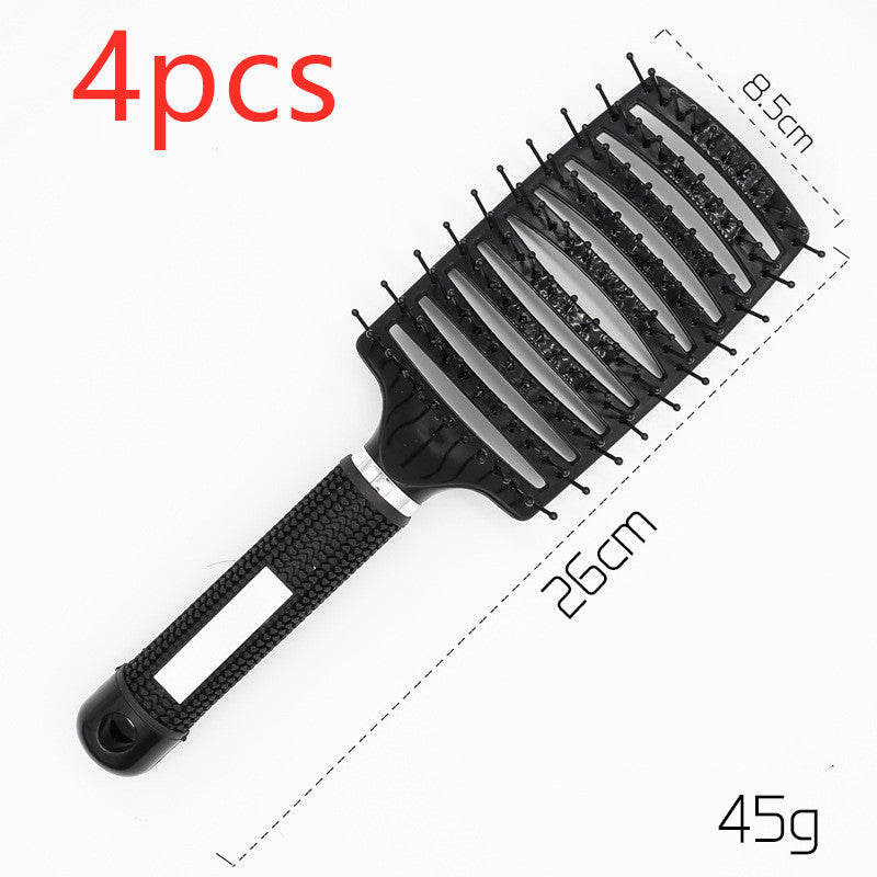 Hairbrush Anti Kit Brushy Women Detangler Hair Brush Bristle Nylon Scalp Massage  Teaser Hair Brush Comb