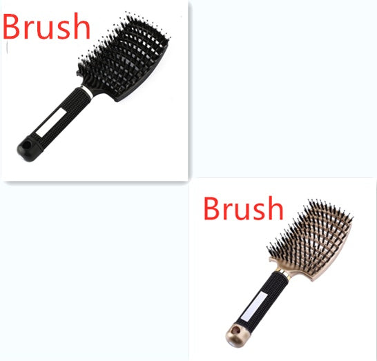 Hairbrush Anti Kit Brushy Women Detangler Hair Brush Bristle Nylon Scalp Massage  Teaser Hair Brush Comb