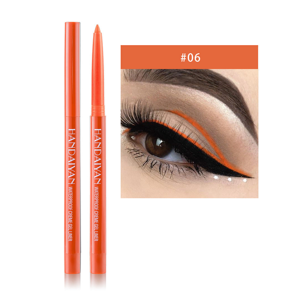 20 Color Cat Eye Makeup Waterproof Neon Colorful Liquid Eyeliner Long-lasting Black Eye Liner Pencil