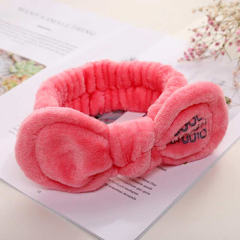 Cute Korean Style Plush Bow Hairband Women