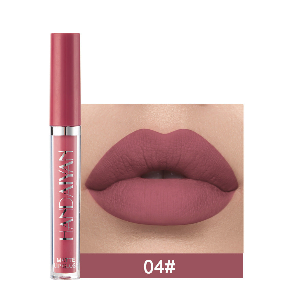 Matte Lip Glaze Liquid Lipstick Mini Tube Lip Gloss Waterproof Non-Stick Cup Lip Gloss Genuine