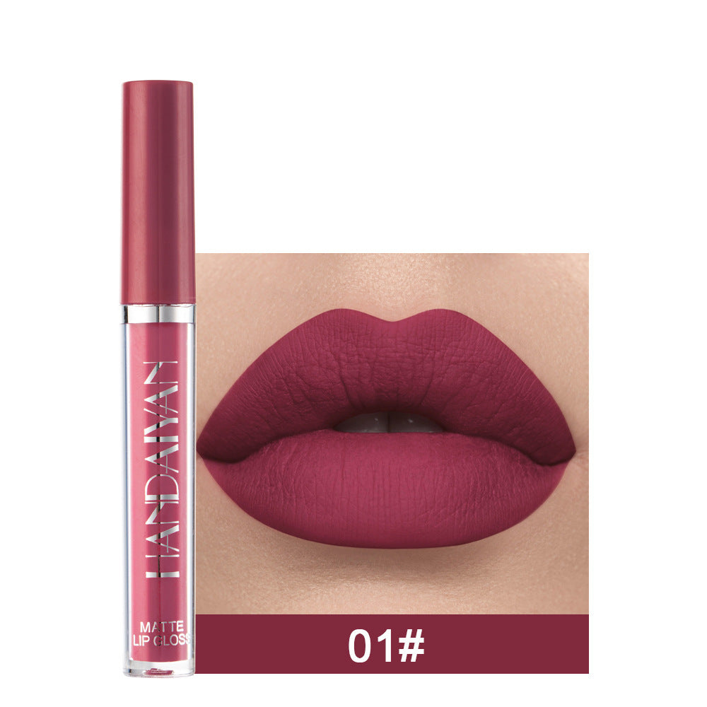 Matte Lip Glaze Liquid Lipstick Mini Tube Lip Gloss Waterproof Non-Stick Cup Lip Gloss Genuine