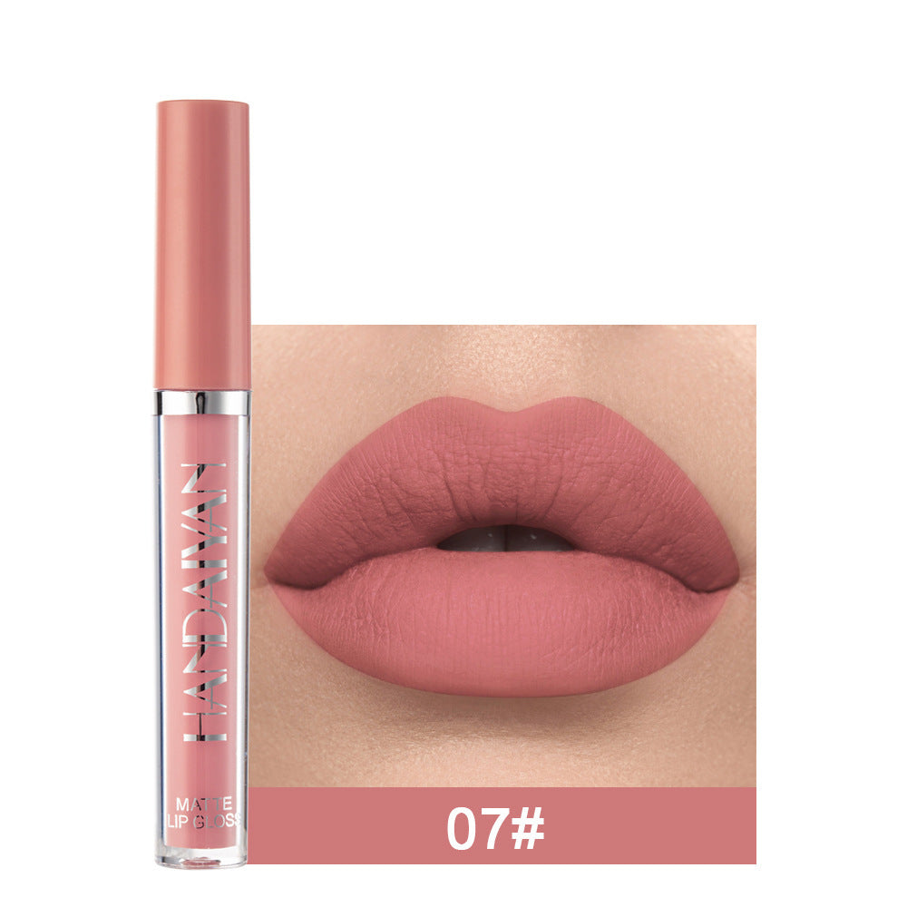 Matte Lip Glaze Liquid Lipstick Mini Tube Lip Gloss Waterproof Non-Stick Cup Lip Gloss Genuine