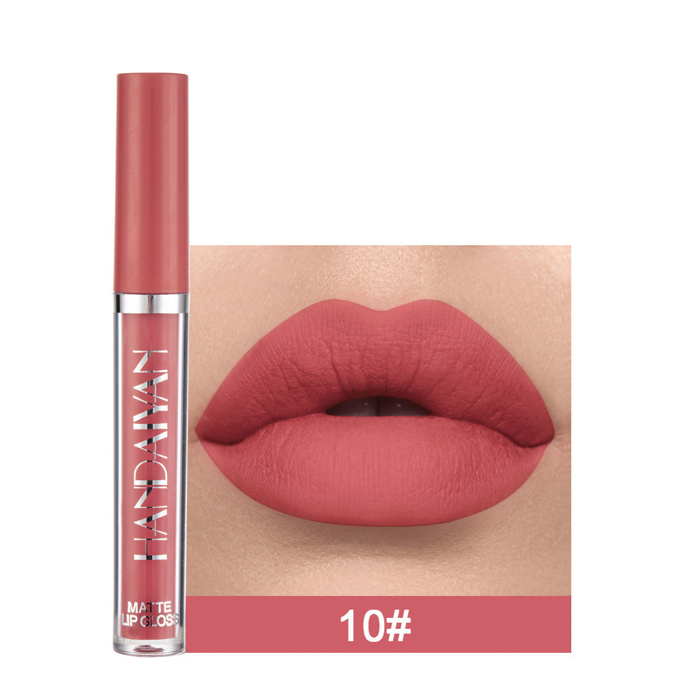 Matte Lip Glaze Liquid Lipstick Mini Tube Lip Gloss Waterproof Non-Stick Cup Lip Gloss Genuine