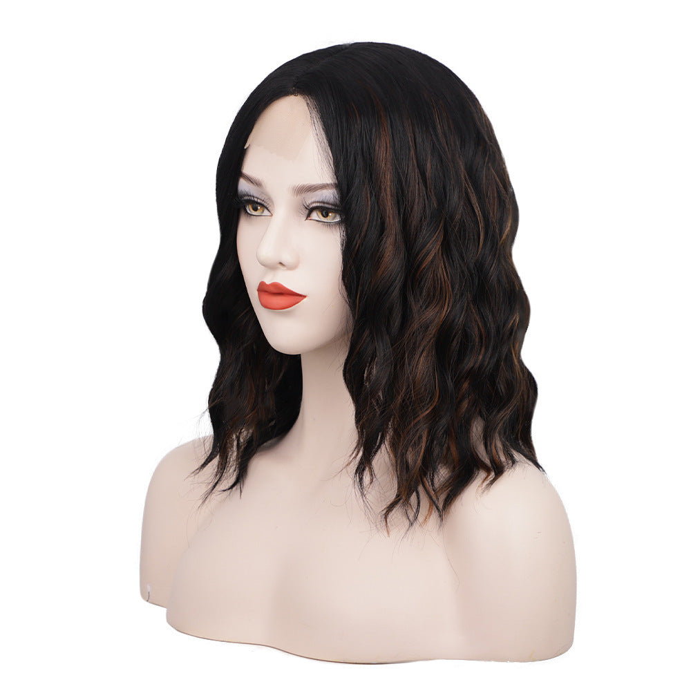 Front Lace Wig Short Curly Hair Fake