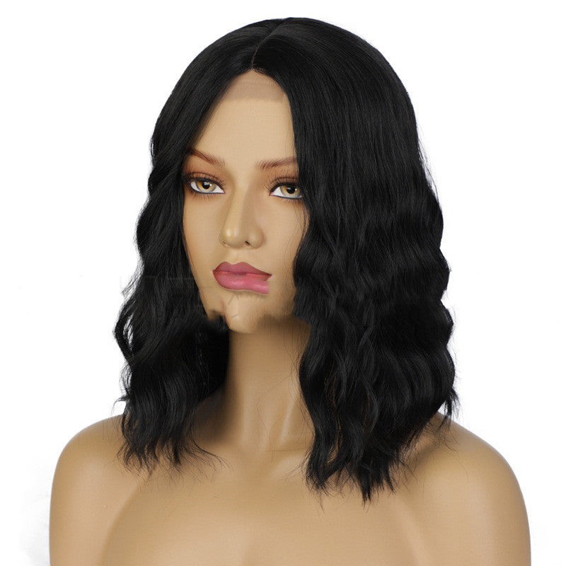 Front Lace Wig Short Curly Hair Fake