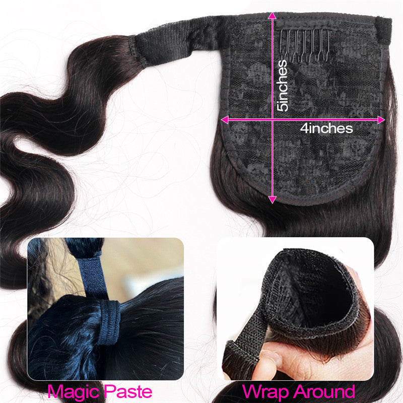 Wig Jurchen Human  Bandage Bundled Ponytail