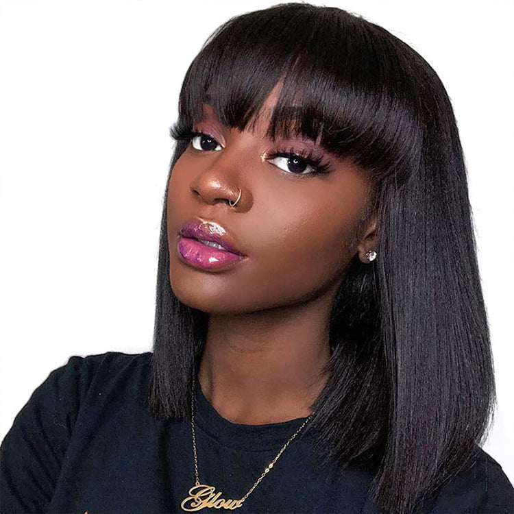 Hair Full Machine Human Hair Wigs For Black Women