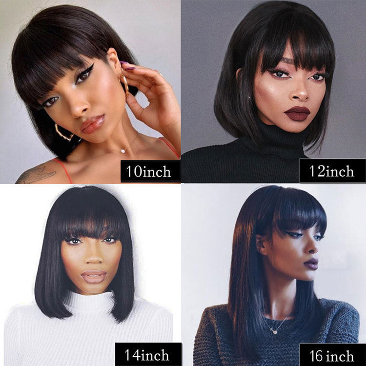 Hair Full Machine Human Hair Wigs For Black Women