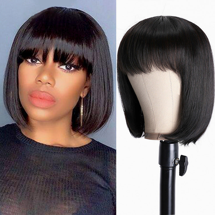 Hair Full Machine Human Hair Wigs For Black Women