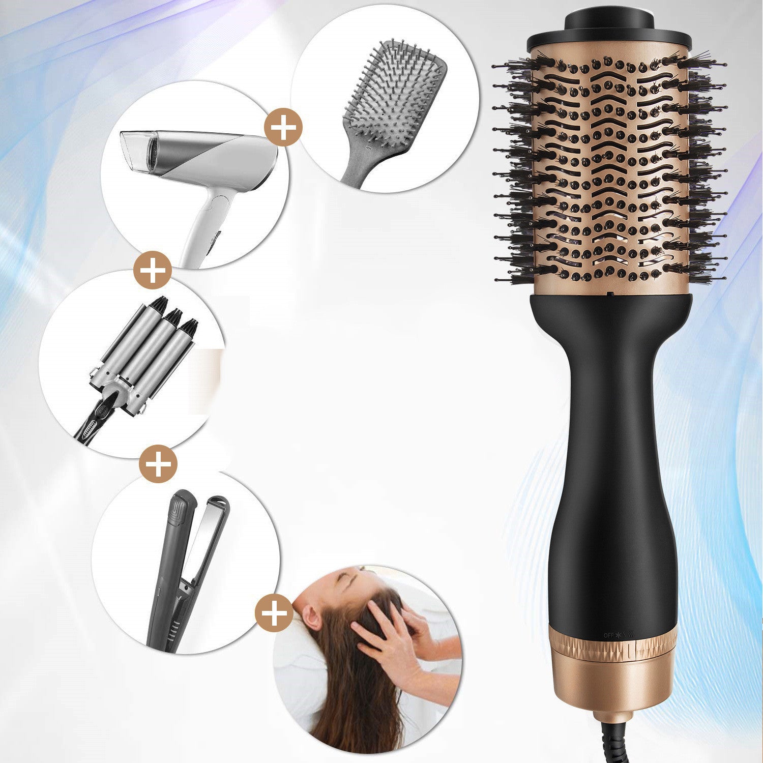 Hot-air Comb Hair Straightener