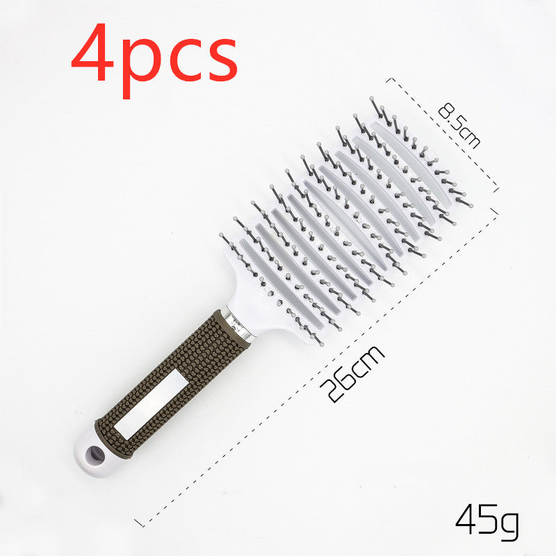 Hairbrush Anti Kit Brushy Women Detangler Hair Brush Bristle Nylon Scalp Massage  Teaser Hair Brush Comb