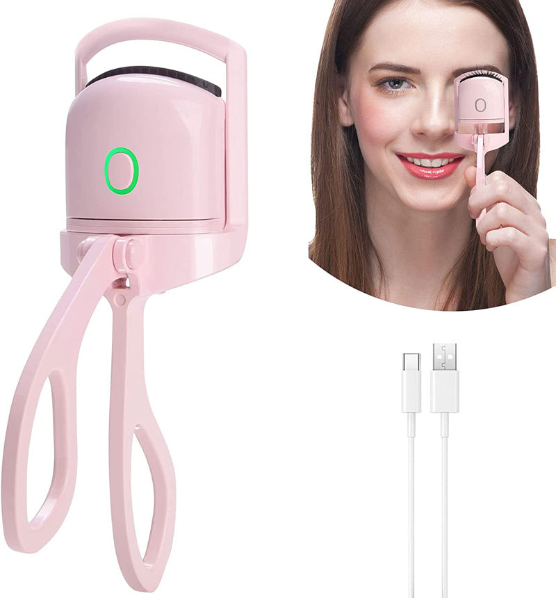 Eyelash Curler Portable Electric Heated Comb Eye Lash Long Lasting Eyelashes Curls Thermal Eyelash Curler Makeup Tools Heated Eyelash Curlers,Rechargeable Electric Eyelash Curler, Handheld Eyelash Heat