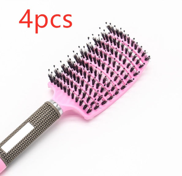 Hairbrush Anti Kit Brushy Women Detangler Hair Brush Bristle Nylon Scalp Massage  Teaser Hair Brush Comb