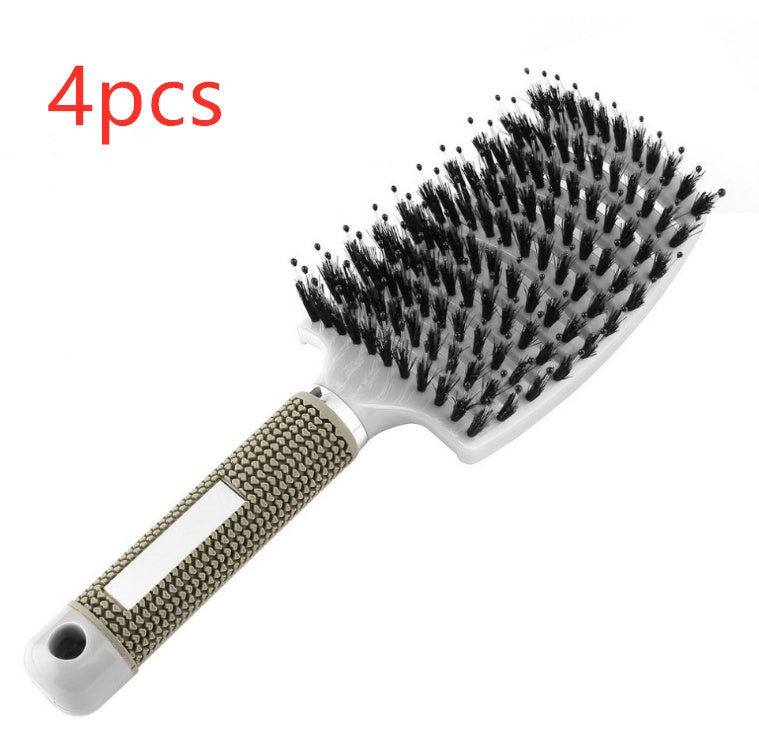 Hairbrush Anti Kit Brushy Women Detangler Hair Brush Bristle Nylon Scalp Massage  Teaser Hair Brush Comb