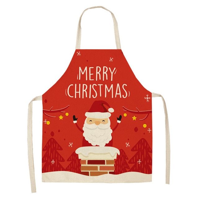 Cotton linen creative Christmas apron