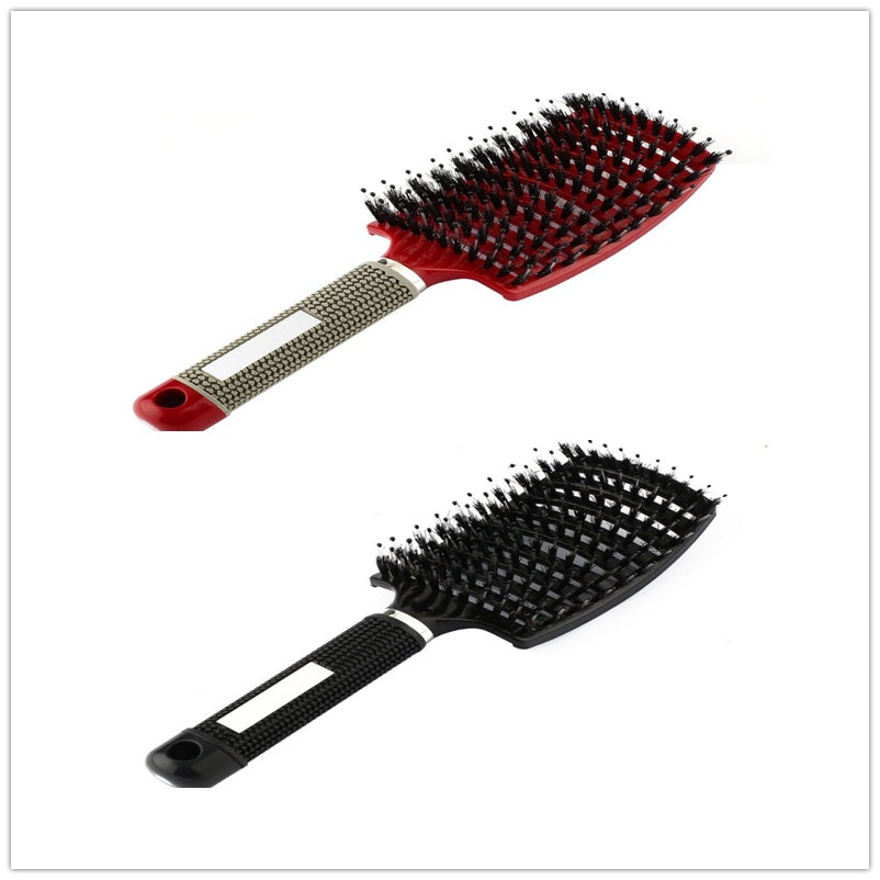 Hairbrush Anti Kit Brushy Women Detangler Hair Brush Bristle Nylon Scalp Massage  Teaser Hair Brush Comb