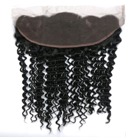 Front lace 4x13 lace frontal deep hair black real hair wig hair block