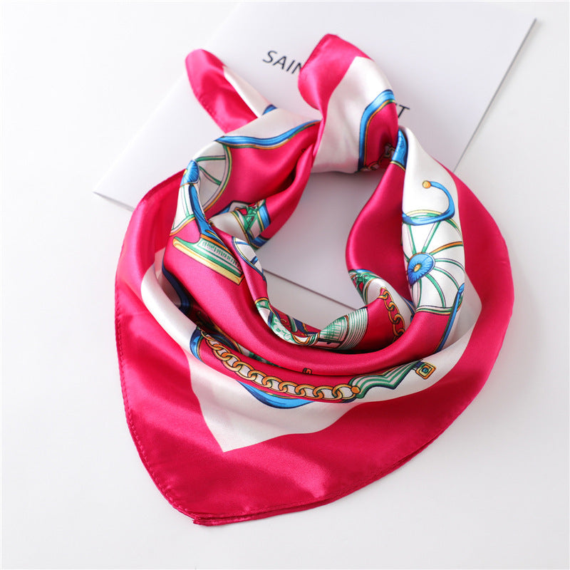 Women's New Small Square Retro Cashew Professional Scarf