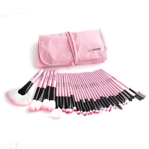 Professional 32Pcs Makeup Brush Foundation Eye Shadows Powder Blue Make Up Brushes Tools Cosmetic Bag pencil maquiagem Brushes