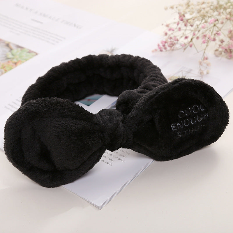 Cute Korean Style Plush Bow Hairband Women