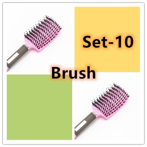 Hairbrush Anti Kit Brushy Women Detangler Hair Brush Bristle Nylon Scalp Massage  Teaser Hair Brush Comb