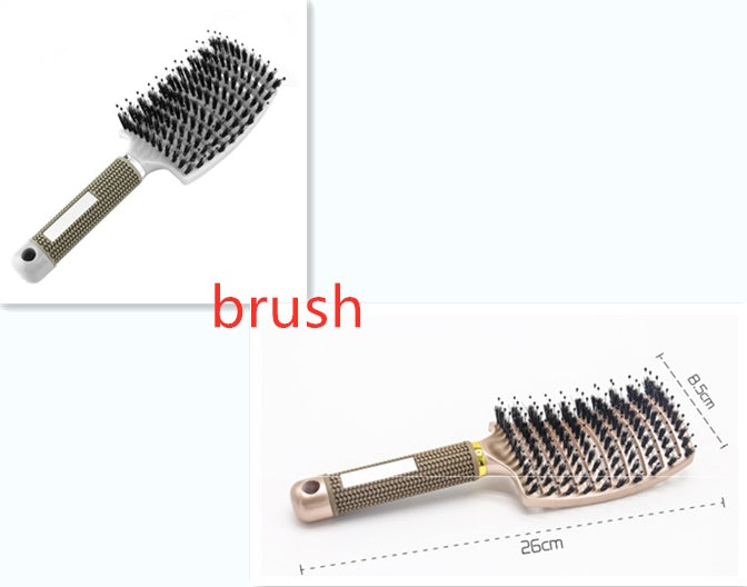 Hairbrush Anti Kit Brushy Women Detangler Hair Brush Bristle Nylon Scalp Massage  Teaser Hair Brush Comb