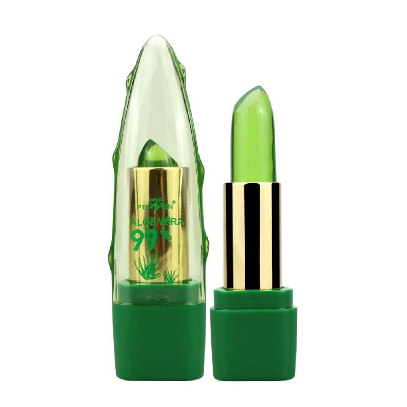 Aloe Vera Gel Color Changing Lipstick Gloss  Moisturizer Anti-drying Desalination Fine-grain Lip Balm Care