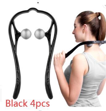 Plastic Pressure Point Therapy Neck Massageador Relieve Hand Roller Neck Massager For Neck Shoulder Trigger Point