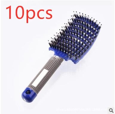 Hairbrush Anti Kit Brushy Women Detangler Hair Brush Bristle Nylon Scalp Massage  Teaser Hair Brush Comb