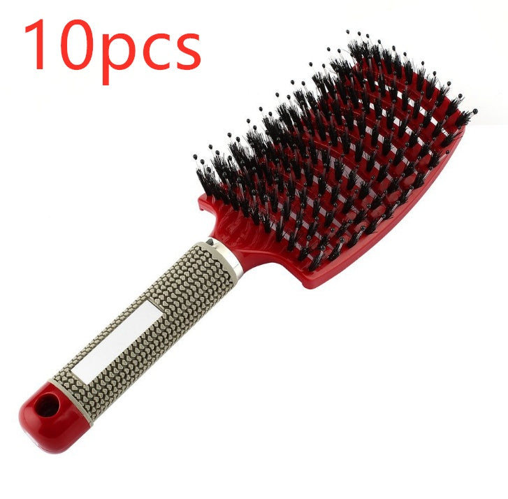 Hairbrush Anti Kit Brushy Women Detangler Hair Brush Bristle Nylon Scalp Massage  Teaser Hair Brush Comb