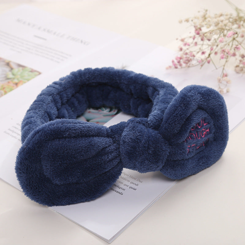 Cute Korean Style Plush Bow Hairband Women