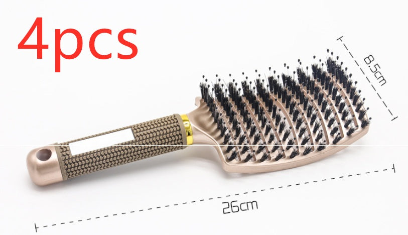 Hairbrush Anti Kit Brushy Women Detangler Hair Brush Bristle Nylon Scalp Massage  Teaser Hair Brush Comb