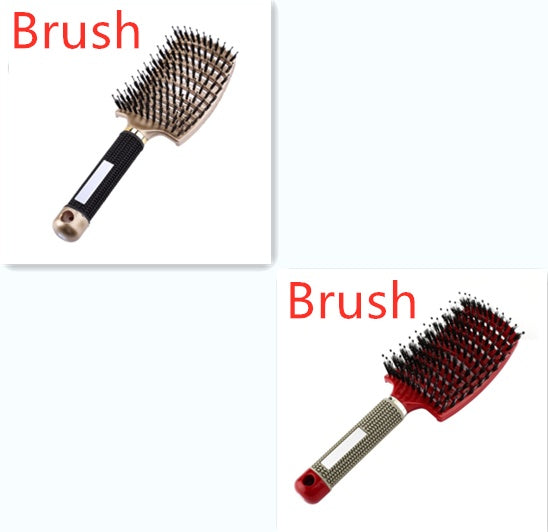 Hairbrush Anti Kit Brushy Women Detangler Hair Brush Bristle Nylon Scalp Massage  Teaser Hair Brush Comb