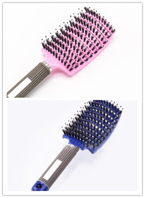 Hairbrush Anti Kit Brushy Women Detangler Hair Brush Bristle Nylon Scalp Massage  Teaser Hair Brush Comb