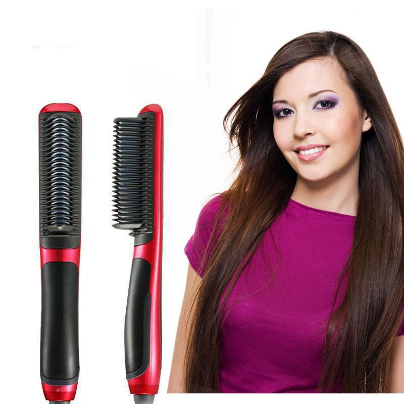 Hair straightener comb straightener