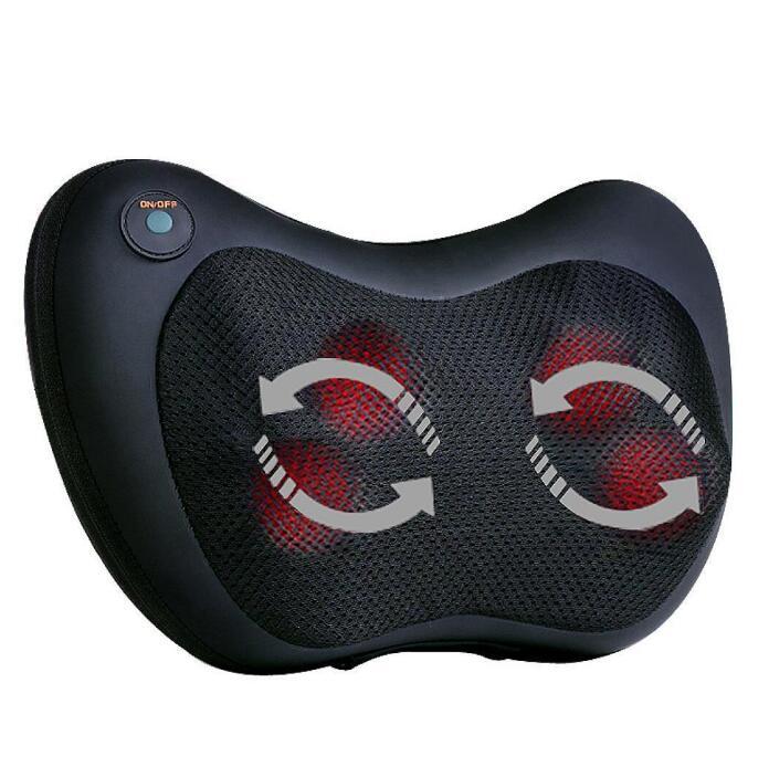 Electric Infrared Heating Kneading Neck Shoulder Back Body Spa Massage Pillow Car Chair Shiatsu Massager Device