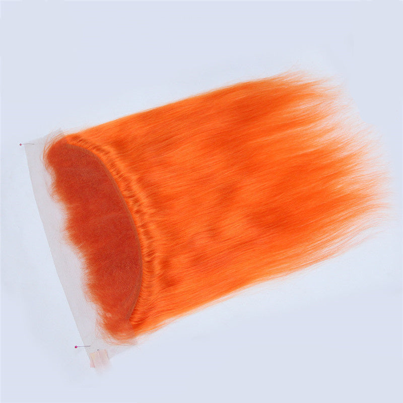 Color Human Hair Curtain Orange Hair