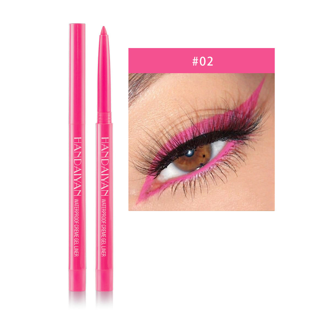 20 Color Cat Eye Makeup Waterproof Neon Colorful Liquid Eyeliner Long-lasting Black Eye Liner Pencil