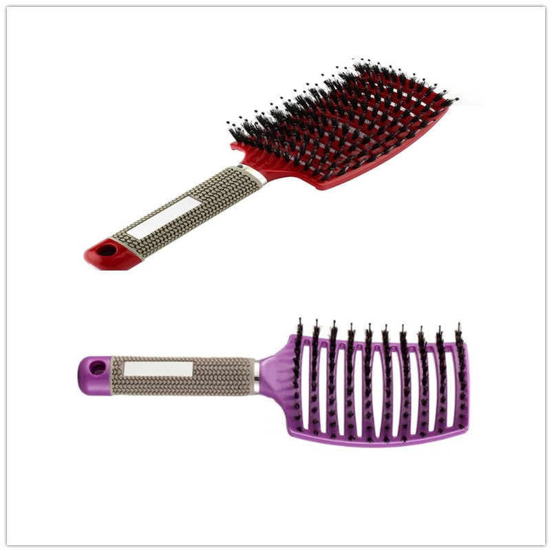 Hairbrush Anti Kit Brushy Women Detangler Hair Brush Bristle Nylon Scalp Massage  Teaser Hair Brush Comb