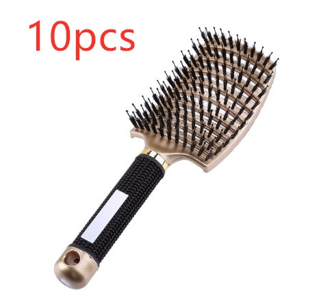 Hairbrush Anti Kit Brushy Women Detangler Hair Brush Bristle Nylon Scalp Massage  Teaser Hair Brush Comb