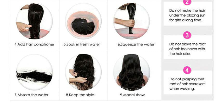 Brazilian Water Wave Headband Human Hair Wigs