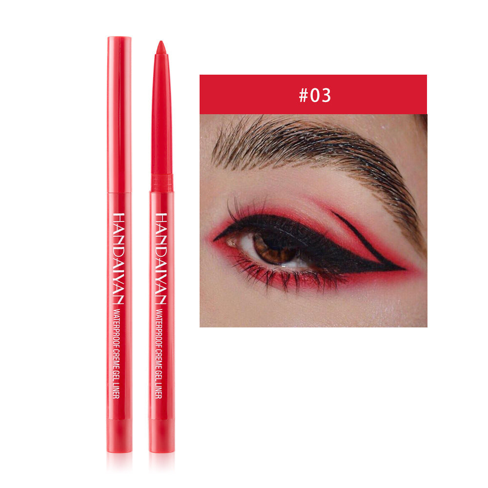 20 Color Cat Eye Makeup Waterproof Neon Colorful Liquid Eyeliner Long-lasting Black Eye Liner Pencil